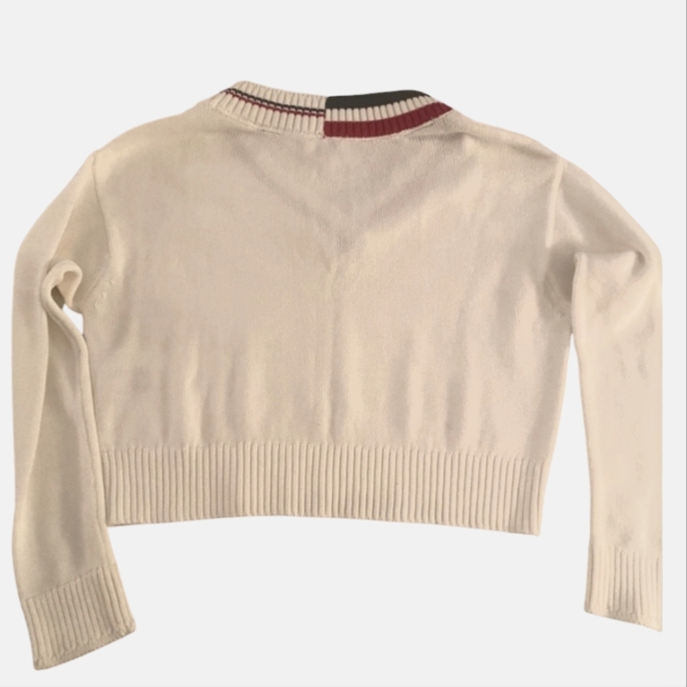 Tommy Hilfiger Varsity cropped sweater Size L - Picture 5 of 9
